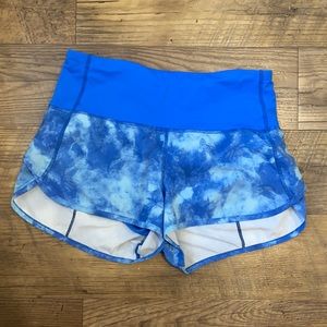Blue lulu high rise shorts